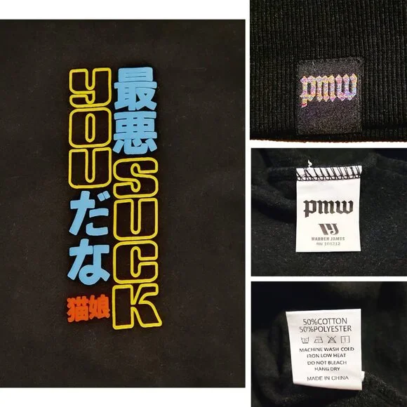 PaymoneyWubby LIMITED ED. Cloudy, You Suck Kitten Club Crewneck Sweater - Small - Picture 8 of 11